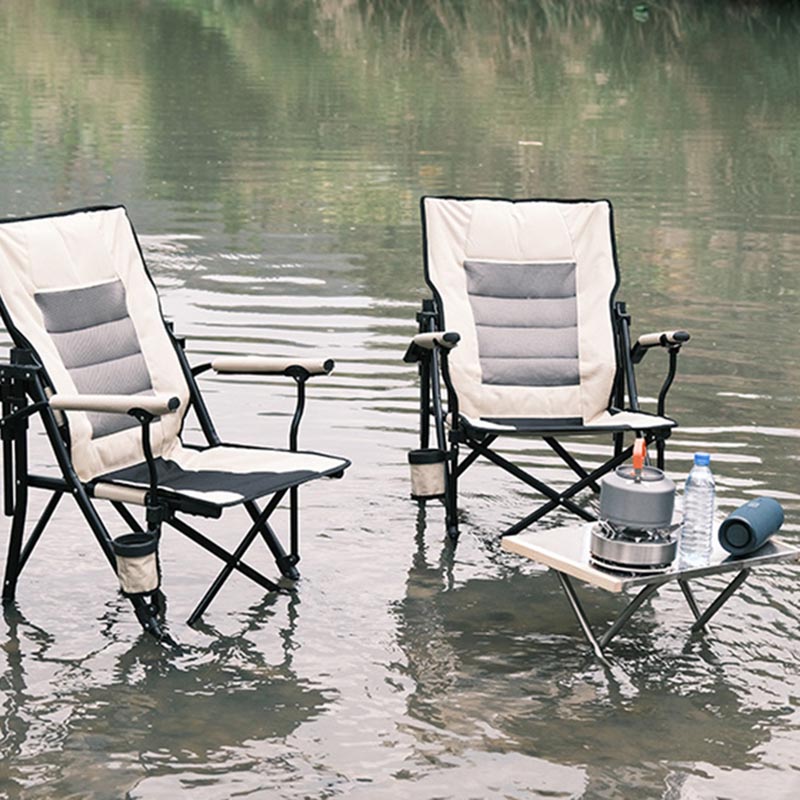 Silla de pesca plegable de alta calidad personalizable de fábrica, silla de camping con respaldo ajustable