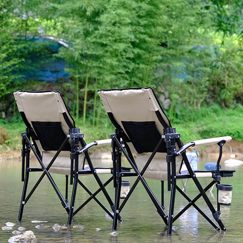 Silla de pesca plegable de alta calidad personalizable de fábrica, silla de camping con respaldo ajustable